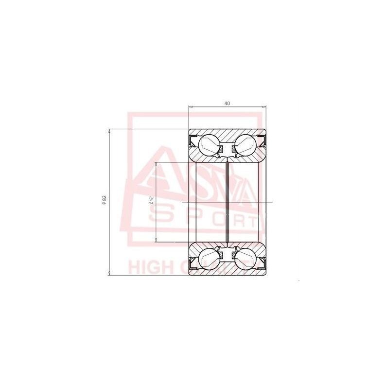 ASVA Подшипник ступицы, арт. DAC42820040 #1