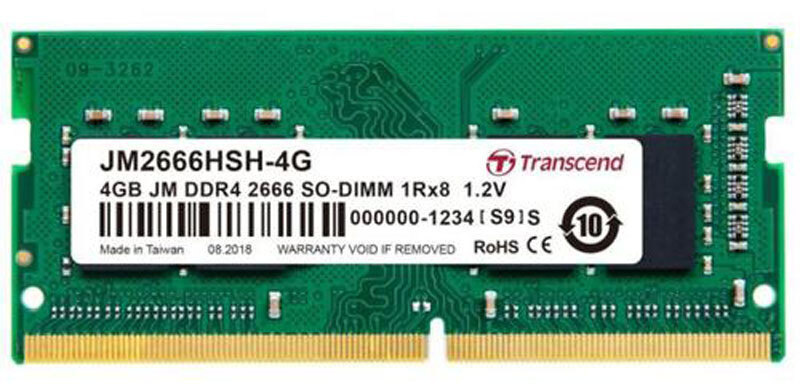 Transcend Оперативная память JetRam DDR4 2666 МГц 1x4 ГБ (JM2666HSH-4G) #1