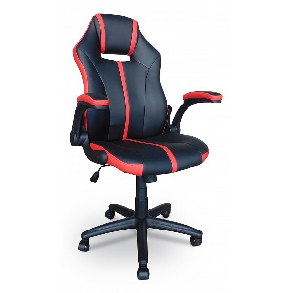Меб-фф Игровое компьютерное кресло, Экокожа, красная,черная  #1