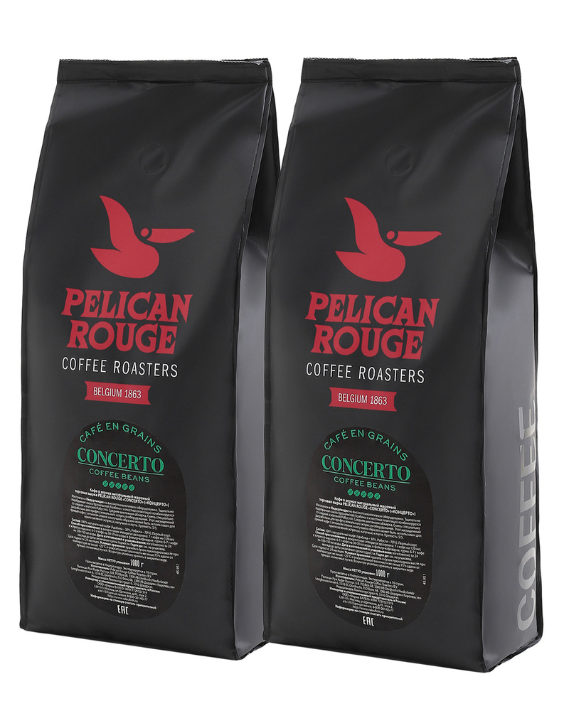 Кофе в зернах PELICAN ROUGE "CONCERTO", набор из 2 шт. по 1 кг #1