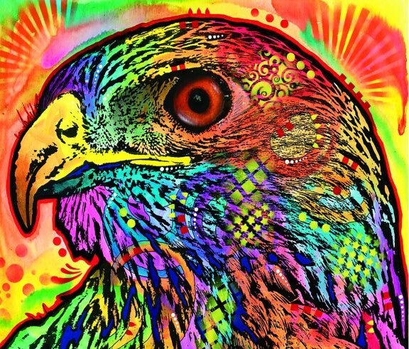 DVEKARTINKI Алмазная мозаика на подрамнике 30x40 см Полная выкладка круглые стразы 30х40Яркий образ орла #1