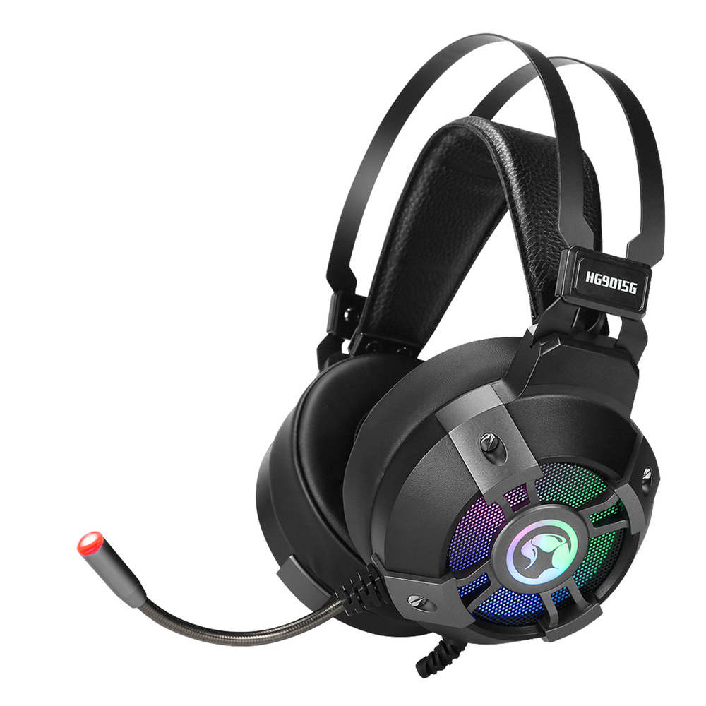 PC Игровая гарнитура Marvo HG9015G USB Gaming Headset звук 7.1 с подсветкой, ПК  #1