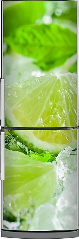 Магнитная картина на холодильник "Сочный лайм" 60*200см. Магнит плакат для дома, интерьерные магниты, #1