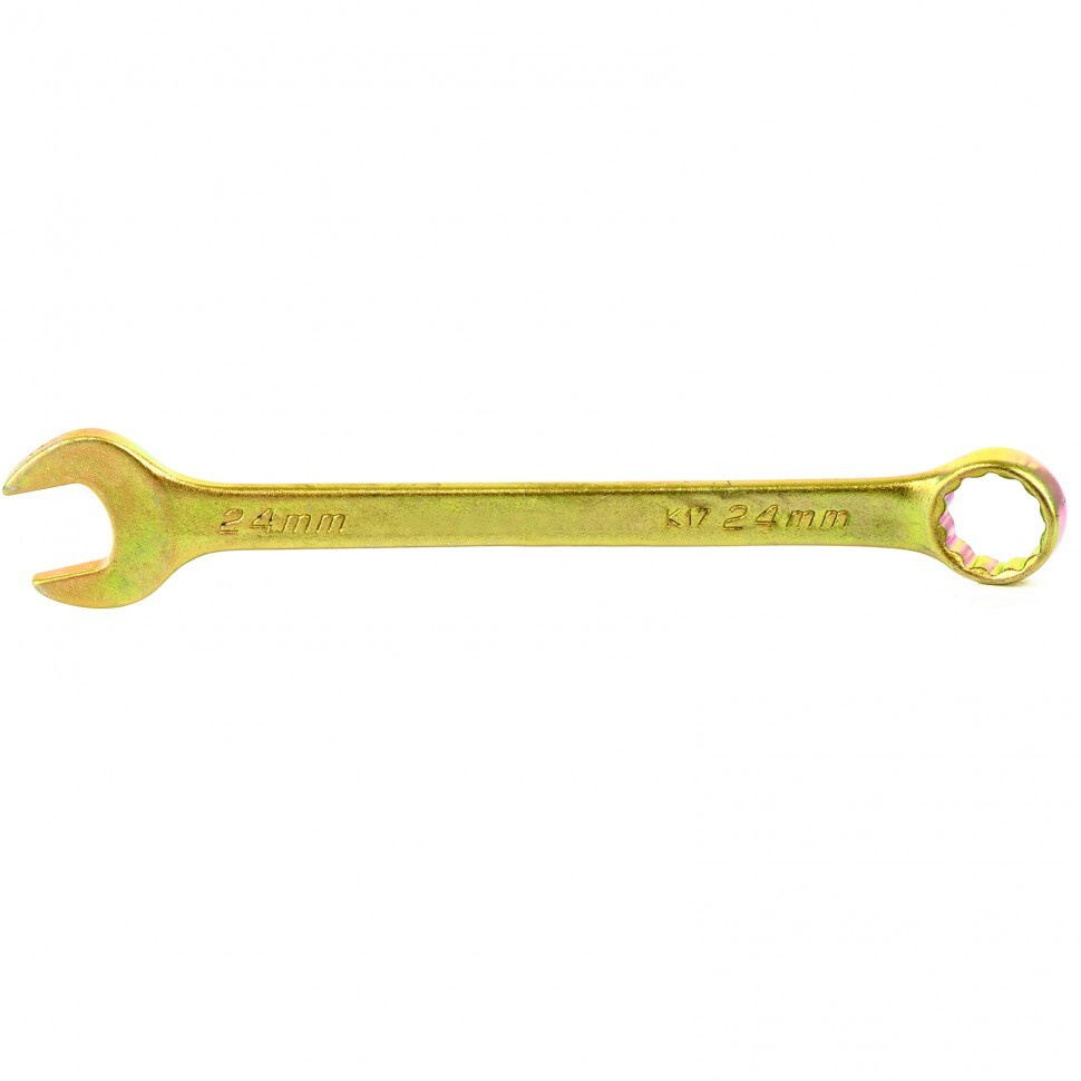 Ключ комбинированный, 24 мм, желтый цинк Сибртех #1