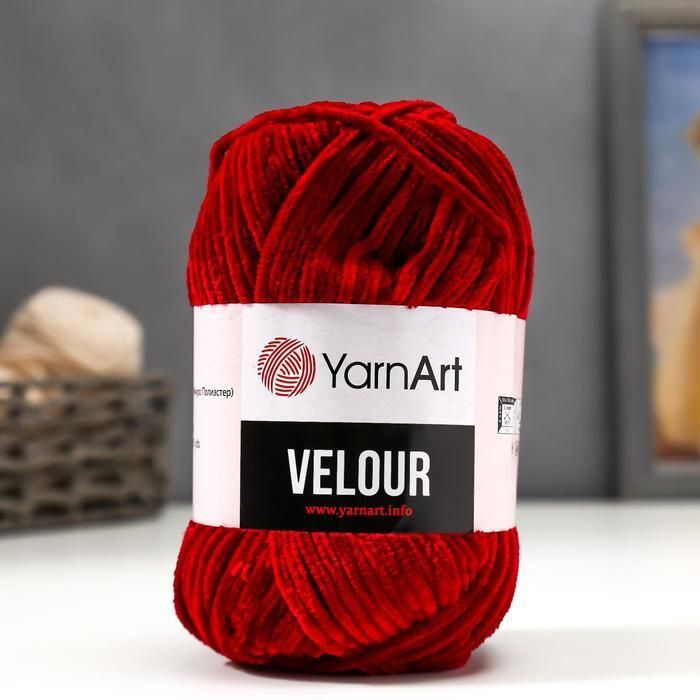 Пряжа для вязания YarnArt "Velour" 100% микрополиэстер 170м/100гр, 847 бордо  #1