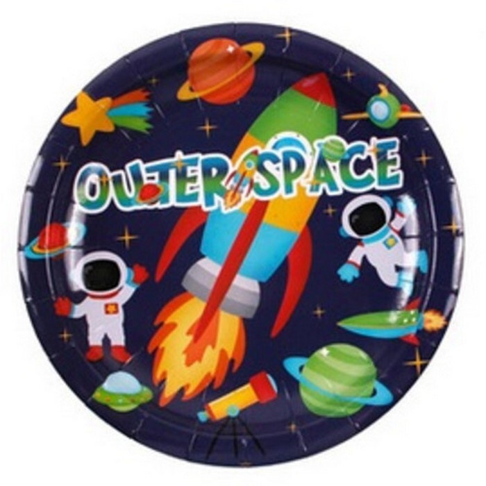 Тарелки на праздник Космонавты в космосе, 18см, 6шт #1