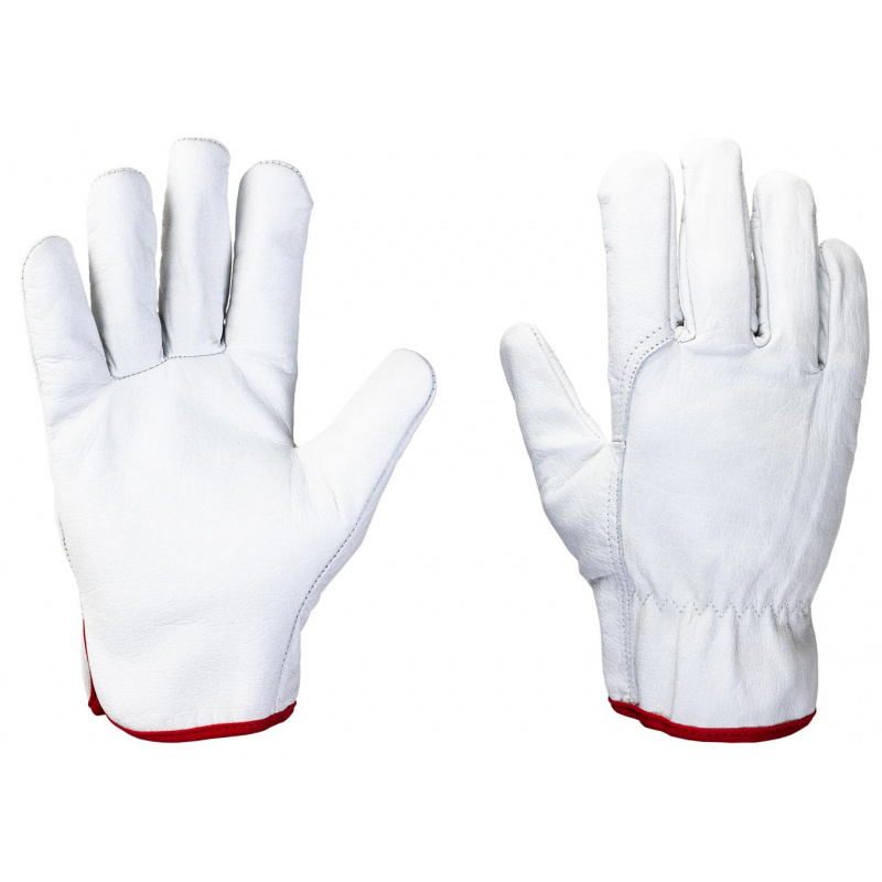 Jeta Safety Перчатки кожаные рабочие, цвет белый, размер M #1