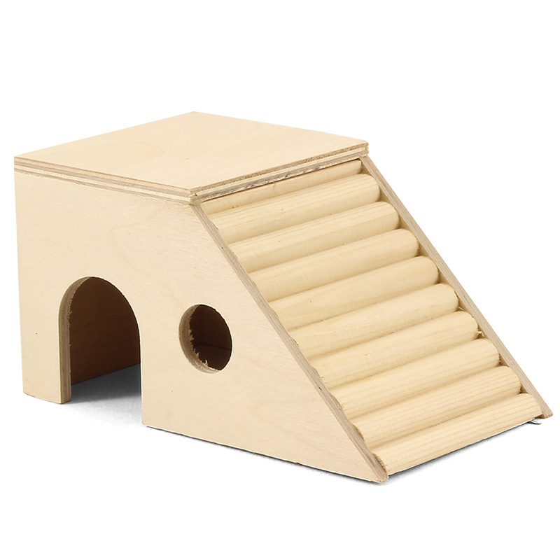 Домик-лестница для мелких животных деревянный, 170*100*90мм, 1шт  #1