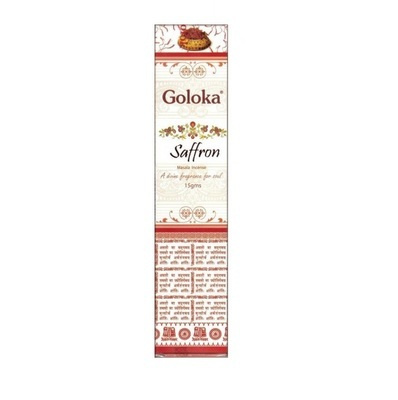 Goloka SAFFRON (Высококачественные индийские благовония Шафран, Голока), 15 г.  #1