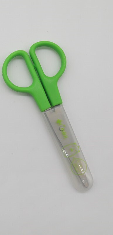 Ножницы канцелярские 140 мм. Ножницы детские в чехле, (зеленый)  #1