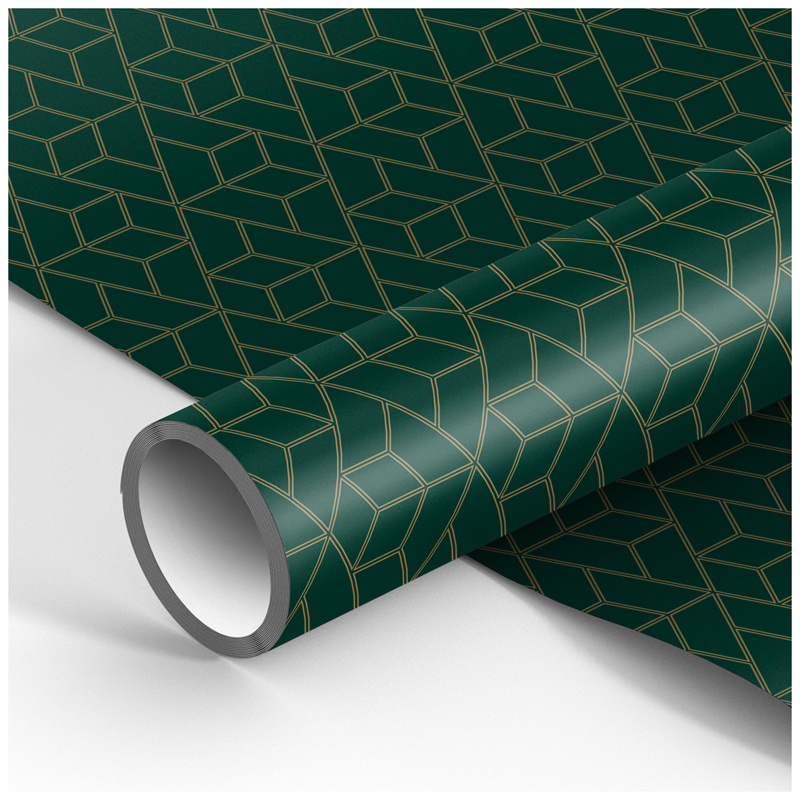 Упаковочная бумага MESHU Dark green, глянцевая 70x100 см. #1