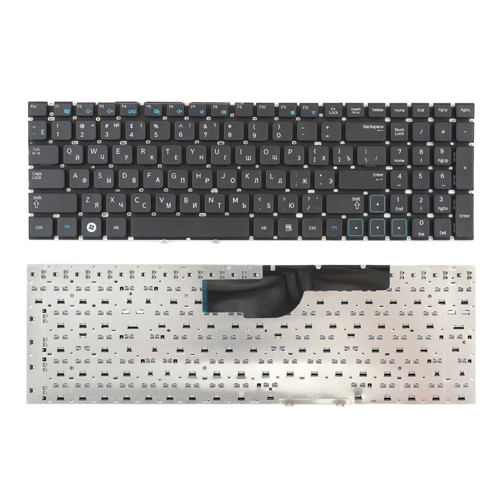 Клавиатура для ноутбука Samsung NP300E5A, NP300V5A, NP305V5A черная без рамки  #1