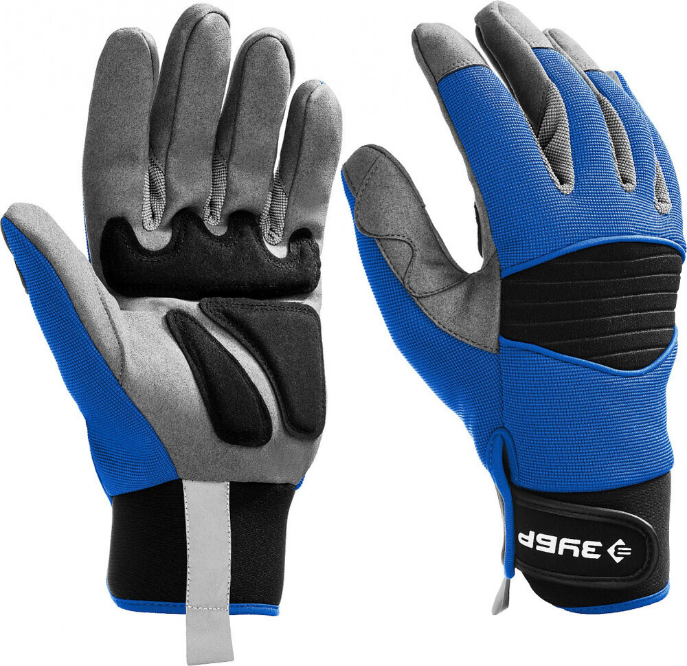 ЗУБР МОНТАЖНИК XL профессиональные комбинированные перчатки для тяжелых механических работ 11475-XL  #1