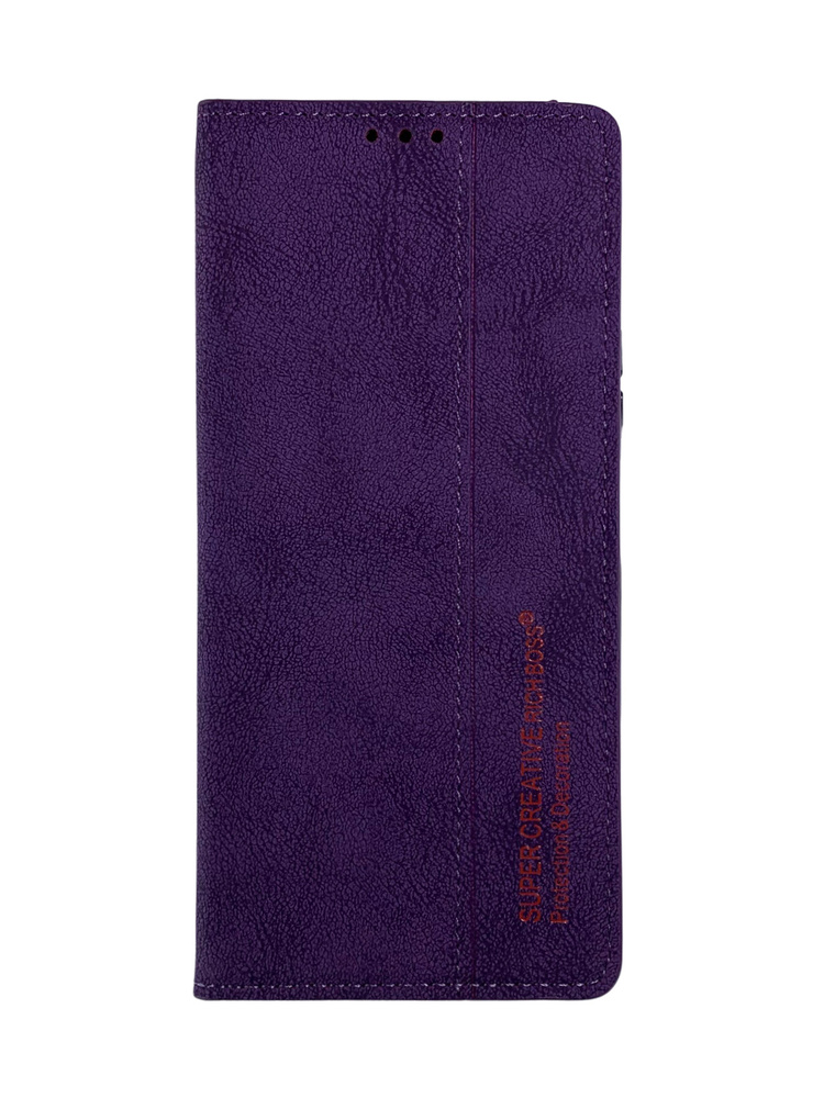 Чехол книжка Super Creative для Samsung Galaxy A12 фиолетовый #1