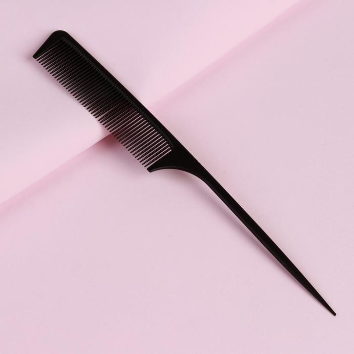 Расчёска антистатическая с мелкими зубцами и удобной ручкой цвет чёрный размер 24,2 х 2,8 см  #1