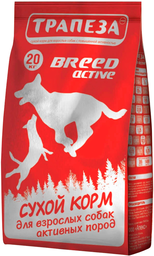 ТРАПЕЗА BREED ACTIVE для активных взрослых собак всех пород (20 кг)  #1