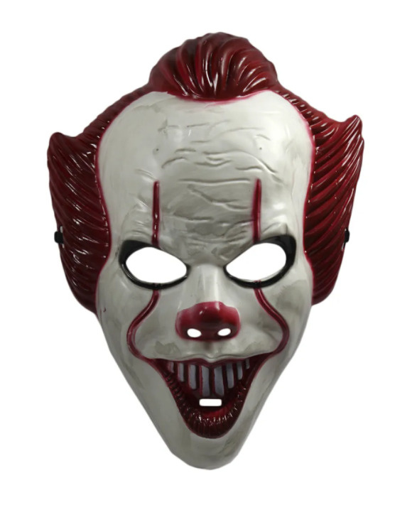 Маска клоуна Пеннивайза "Оно" (IT) / Стивен Кинг косплей (Карнавальная маска)  #1