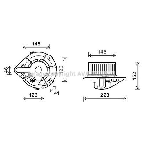 Вентилятор отопителя салона Ava AI8501 для SEAT Toledo I; VW Passat, Transporter IV  #1