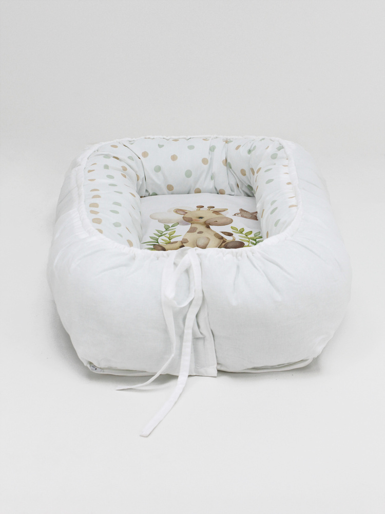 Кокон-гнездышко для новорожденных с кокосовой вставкой/Позиционер для сна Топотушки Малыши 139К  #1
