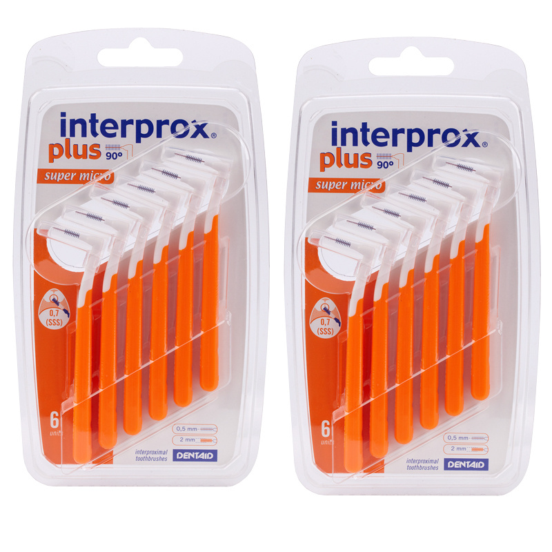 Комплект ершиков для брекетов Interprox Plus Super Micro, 6 шт (0,7 мм), 2 упаковки  #1