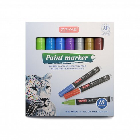 Набор маркер - краска Zeyar 18 шт с тонкими перьями #1