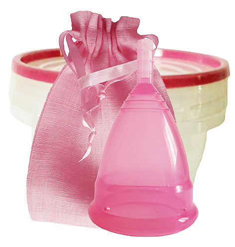 Менструальная чаша CupLee в контейнере для стерилизации / цвет розовый/ размер S  #1