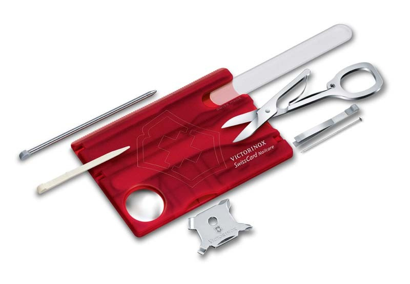 Швейцарская карточка VICTORINOX SwissCard Nailcare, 13 функций, полупрозрачный красный 0.7240.T  #1