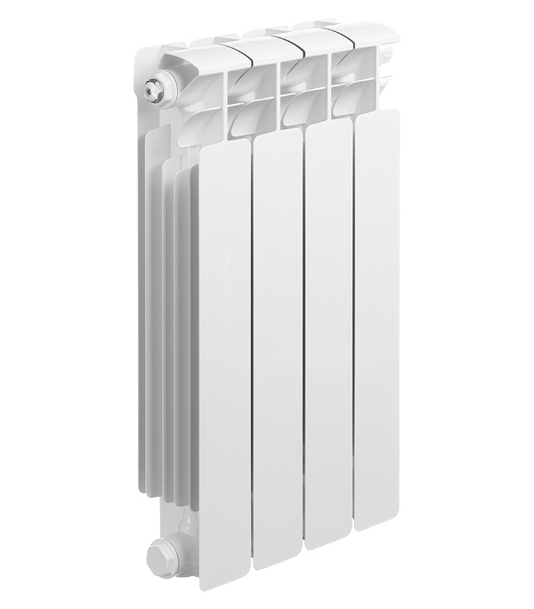 Радиатор биметаллический Rifar Base Ventil 500 мм 4 секции 3/4 нижнее правое подключение белый  #1