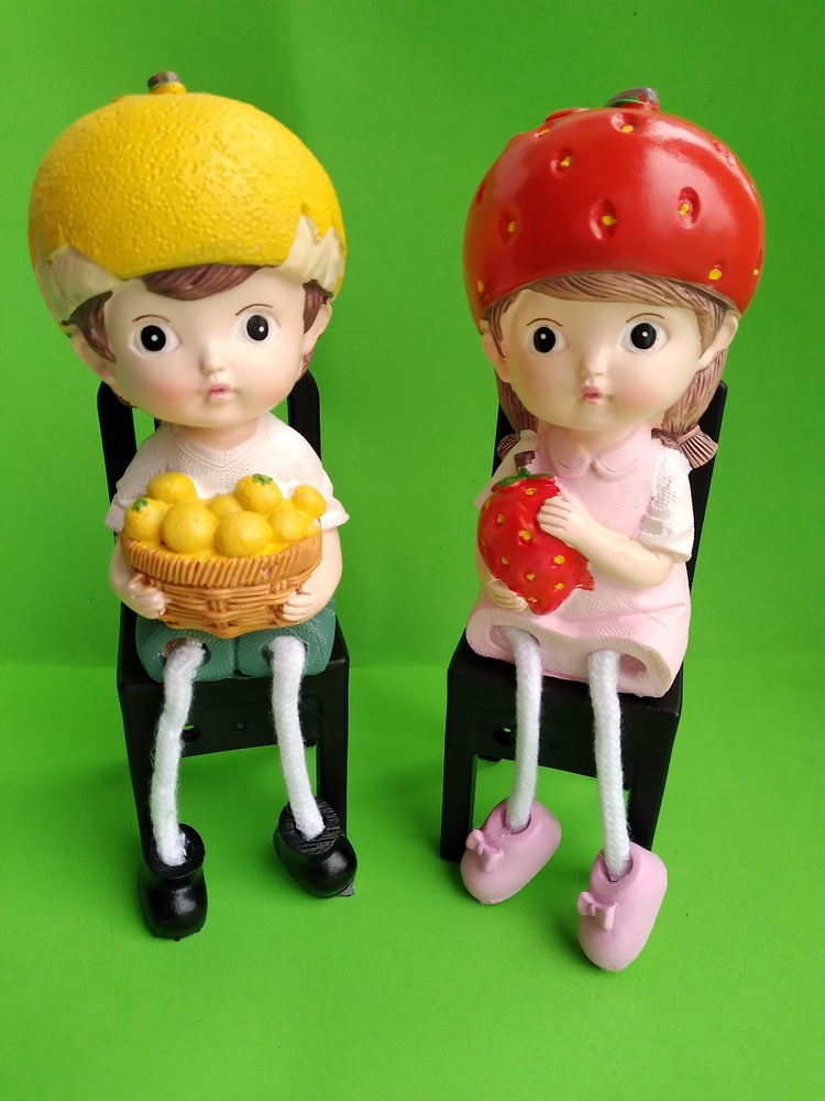 Фигурки с висячими ножками Фигурки дети-фрукты с висячими ножками Фигурки в детскую комнату Сувениры #1
