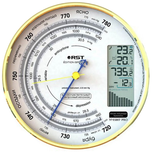 Цифровой барометр электромеханический с термогигрометром RST 05807  #1