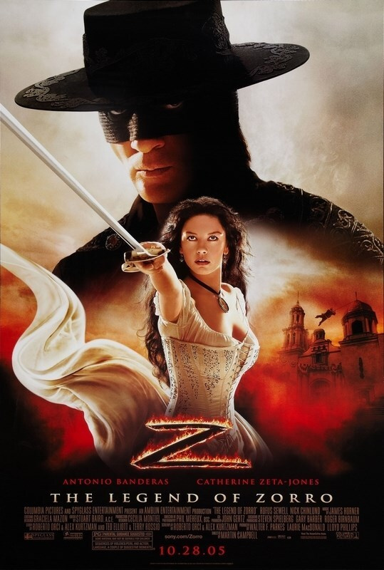 плакат, постер Легенда Зорро (The Legend of Zorro), М картин Кэмпбелл на бумаге, размер 21х30см  #1