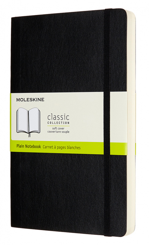 Блокнот без разметки Moleskine CLASSIC SOFT EXPENDED QP618EXP 13х21см 400стр. мягкая обложка, черный #1