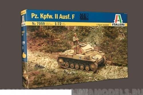 Сборная модель Italeri 7059ИТ Танк Pz Kpfw II Ausf F Масштаб #1