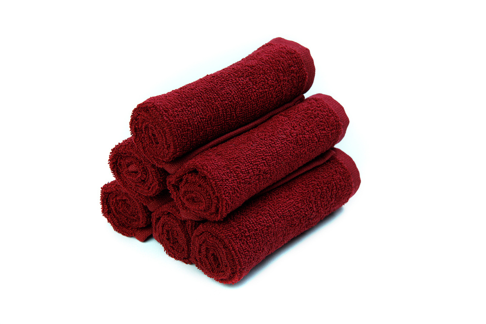 Салфетка Махровая 30х30 Набор (10 шт.) Бордовый из 100% Хлопка / маленькое полотенце для рук/лица, сервировки #1