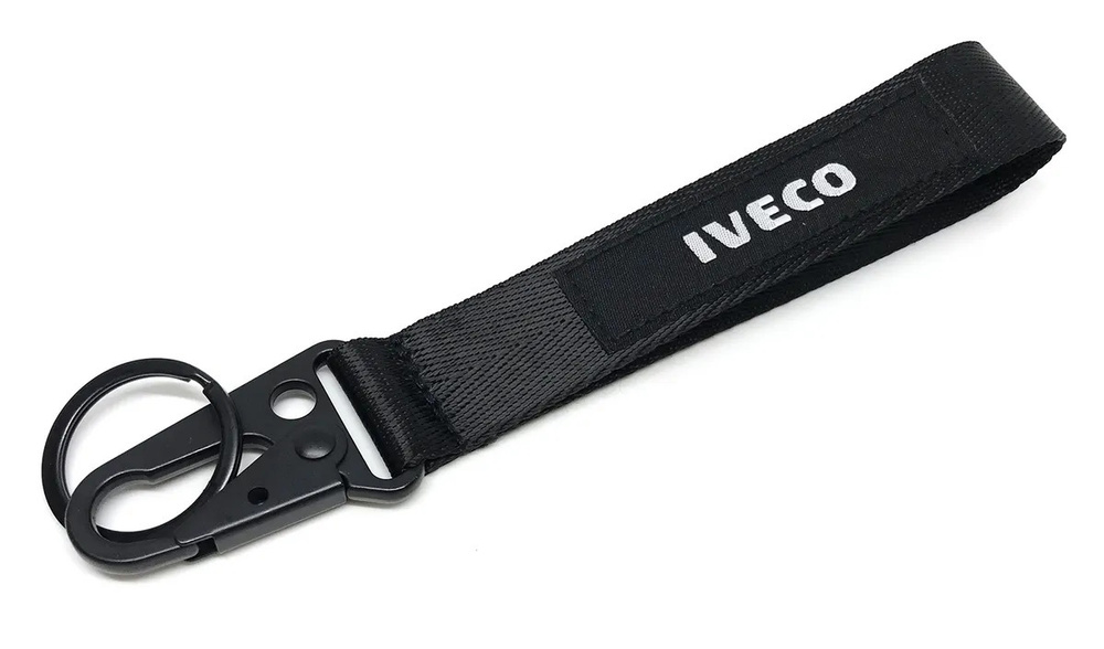 JDM брелок для ключей IVECO, карабин, кольцо, черный #1