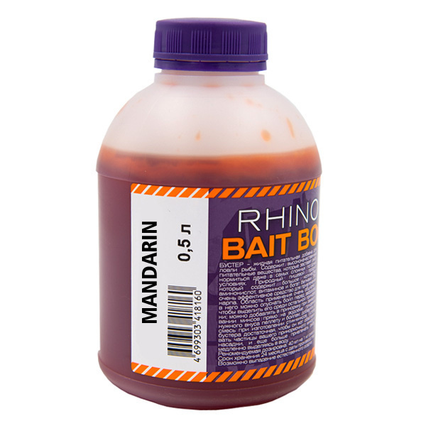 Ликвид Rhino Baits Bait Booster Liquid Food 0.5 л. Mandarin Мандарин #1