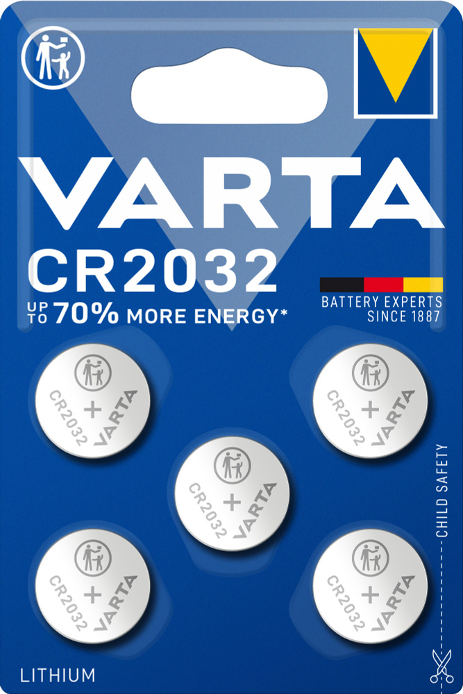 Varta Батарейка CR2032, Литиевый тип, 3 В, 5 шт #1