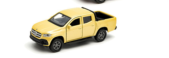 Игрушка модель металлической машины 1:34-39 Mercedes-Benz X-Class (Мерседес), Welly, цвет: желтый  #1