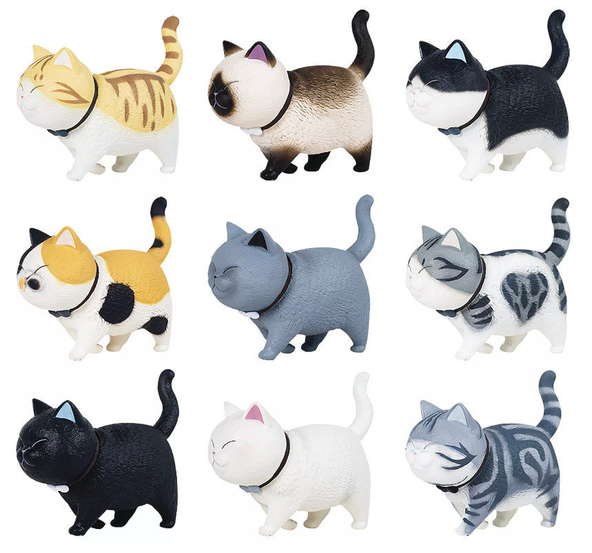 Набор фигурок Cats / Коты 9шт (4см, пакет) #1