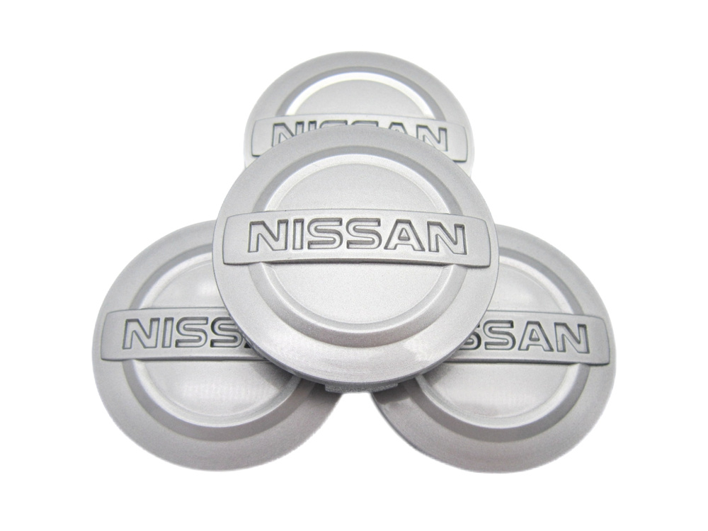 Колпачок, заглушка для литого диска СКАД Nissan silver, 56/51/12 мм, 1 колпачок  #1