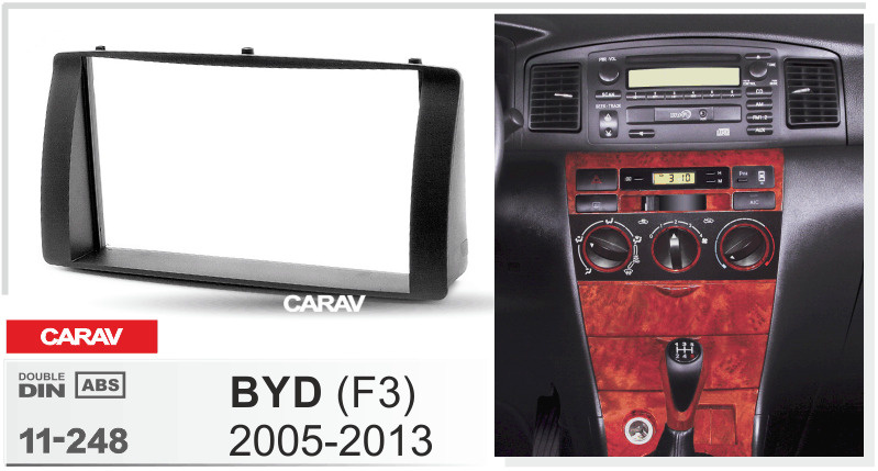 Переходная рамка 2-DIN для BYD F3 2005-13 CARAV 11-248  #1