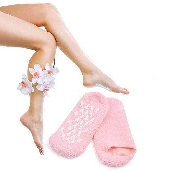Гелевые Spa носочки, многоразовые восстанавливающие носочки. Спа уход в домашних условиях  #1