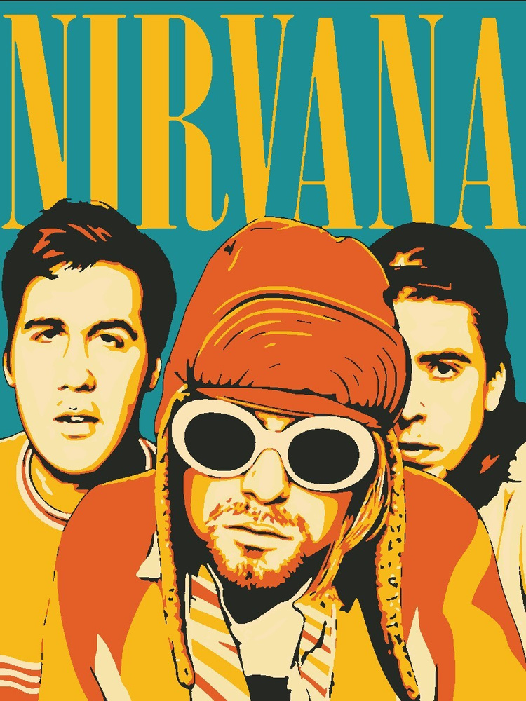 Картина по номерам Hobruk "Nirvana", на холсте на подрамнике 40х50, раскраска по номерам, девушка / люди #1