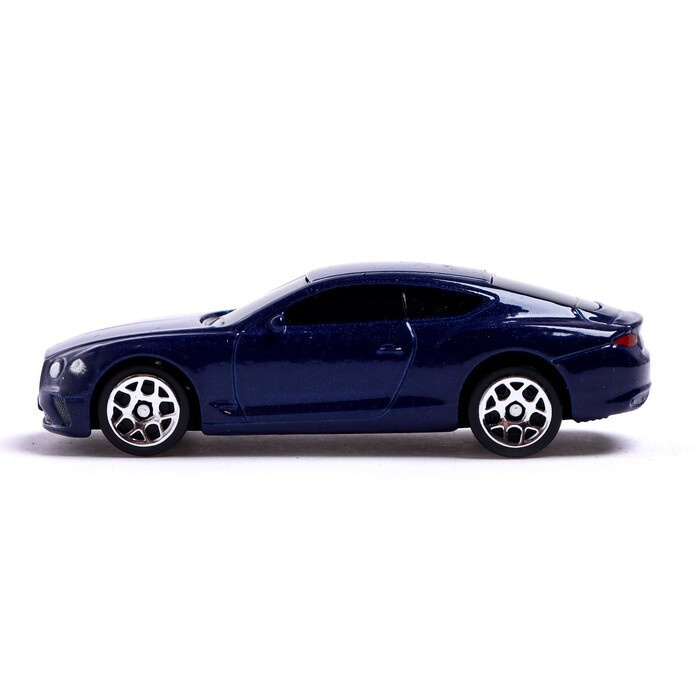 Металлическая машинка BENTLEY CONTINENTAL GT, 1:64, цвет синий #1