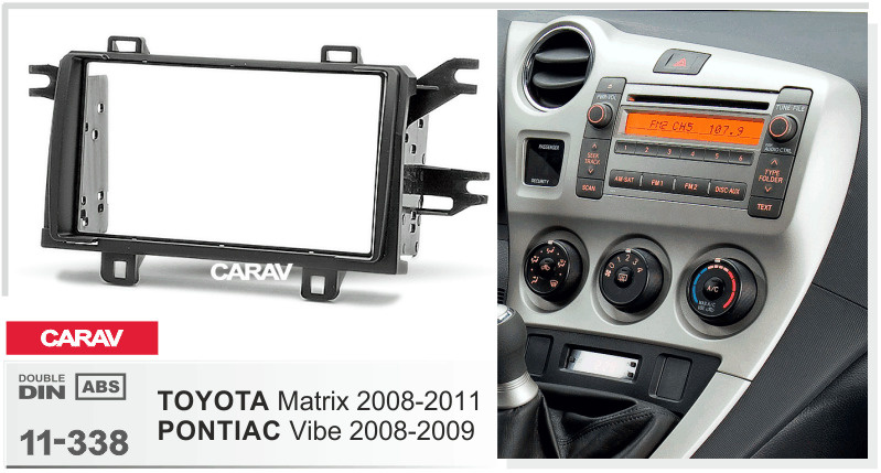 Переходная рамка 2-DIN для TOYOTA Matrix 2008-11 / PONTIAC Vibe 2008-09 CARAV 11-338  #1