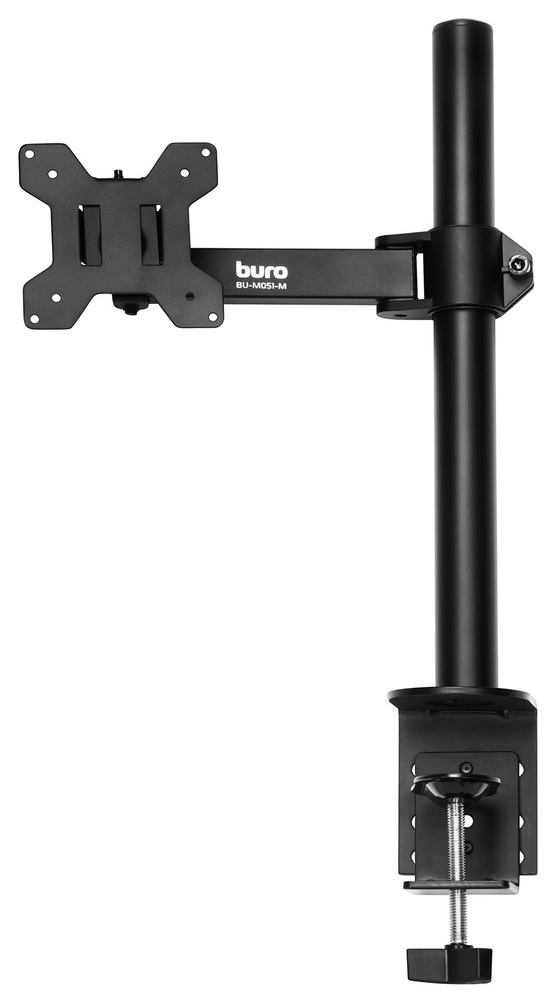 Кронштейн для мониторов ЖК Buro BU-M051-M черный 17"-32" макс.8кг крепление к столешнице поворот и наклон #1