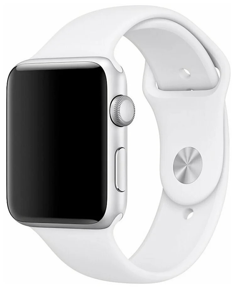 Ремешок силиконовый для часов Apple Watch series 1-7, SE 42-44-45-49mm и 42-44-45-49мм / Сменный браслет #1