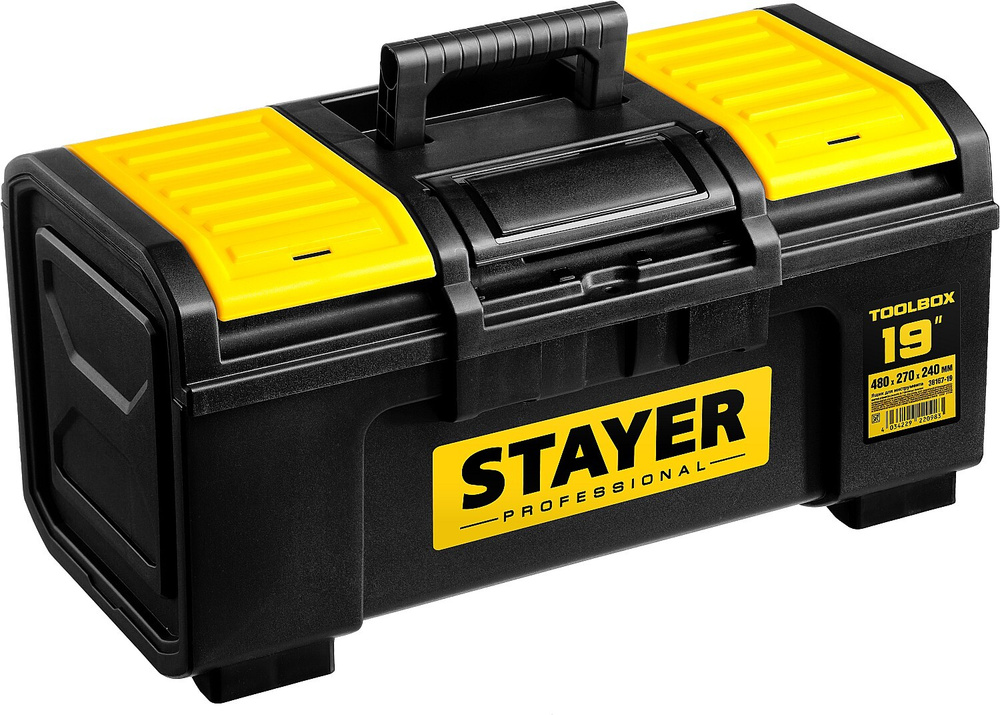 STAYER TOOLBOX-19, 480 х 270 х 240, пластиковый ящик для инструментов, Professional (38167-19)  #1