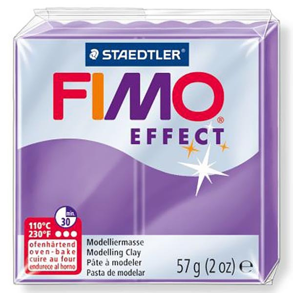 Полимерная глина Fimo Effect 8020-604 полупрозрачный лиловый (translucent lilac) 57 г.  #1