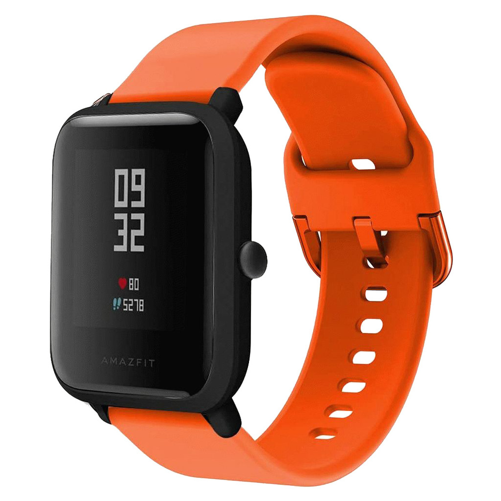 Спортивный силиконовый ремешок для Amazfit GTR 42mm / Bip / GTS (20мм) 0086-02-4, оранжевый  #1